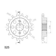 Ritzel SUPERSPROX CST-740:15 15T, 525