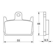 Bremsbeläge ACCOSSATO AGPP150 OR