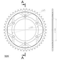 Ketten Rad SUPERSPROX RFE-210:46-BLK schwarz 46T, 520