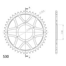 Ketten Rad SUPERSPROX RFE-488:44-BLK schwarz 44T, 530