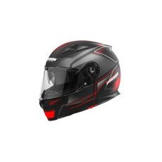 Full face helmet CASSIDA APEX FUSION black matt/ red fluo/ white XS
