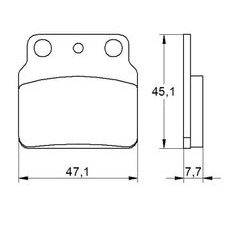 Bremsbeläge ACCOSSATO AGPP165 OR