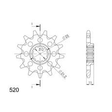 Ritzel SUPERSPROX CST-824:14 14T, 520
