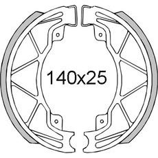 Bremsbacken RMS 225120421 hinten