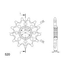 Ritzel SUPERSPROX CST-1901:13 13T, 520