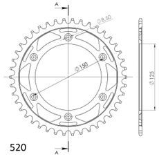 Ketten Rad SUPERSPROX RFE-990:42-BLK schwarz 42T, 520