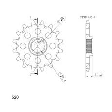 Ritzel SUPERSPROX CST-583:14 14T, 520