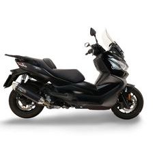 Slip-on exhaust GPR FURORE-X SCOOTER BM.108.CAT.FXSC Matte Black including silencer approved for noise,db killer and catalyst compliant for inspection