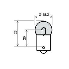 Lamp RMS 246510221 BA15S 12V 5W