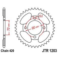 Ketten Rad JT JTR 1203-42 42T, 420