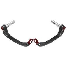 Lever guard ACCOSSATO with red eyelet and insert right + left, carbon