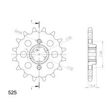 Ritzel SUPERSPROX CST-291:16 16T, 525
