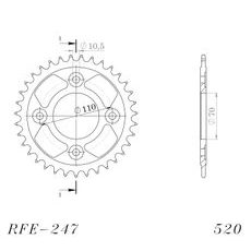 Ketten Rad SUPERSPROX RFE-247:36-BLK schwarz 36T, 520