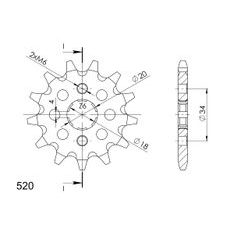Ritzel SUPERSPROX CST-328:12 12T, 520