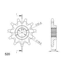 Ritzel SUPERSPROX CST-3222:12 12T, 520