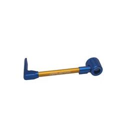 Lever guard ACCOSSATO with gold hose and joint left, aluminium