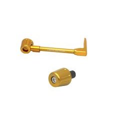 Lever guard ACCOSSATO with gold hose and joint right, aluminium