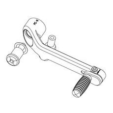 Gear shift pedal PUIG 22396O gold adjustable