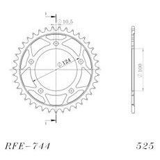 Ketten Rad SUPERSPROX RFE-744:39-BLK schwarz 39T, 525