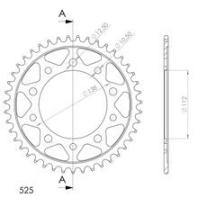 Ketten Rad SUPERSPROX RFE-1304:44-BLK schwarz 44T, 525