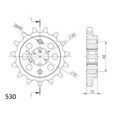Ritzel SUPERSPROX CST-492:15 15T, 530