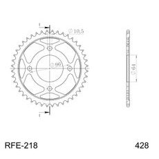 Ketten Rad SUPERSPROX RFE-218:44-BLK schwarz 44T, 428