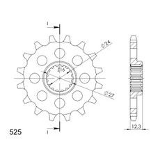 Ritzel SUPERSPROX CST-444:16 16T, 525