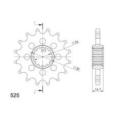 Ritzel SUPERSPROX CST-1370:16 16T, 525