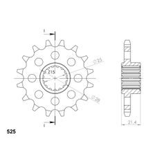 Ritzel SUPERSPROX CST-2150:16 16T, 525