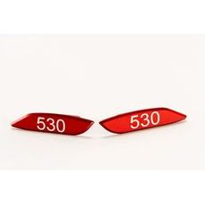 Base caps for OEM rear mirrors PUIG 7511R rot Paar