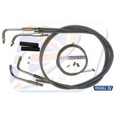 Throttle cable kit Venhill U01-4-405 braided threaded