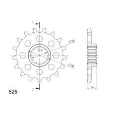 Ritzel SUPERSPROX CST-313:16 16T, 525
