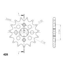 Ritzel SUPERSPROX CST-259:16 16T, 428