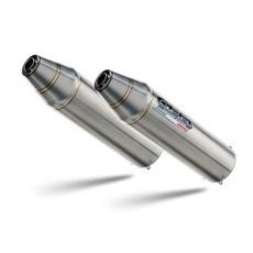 Double full exhaust system GPR DEEPTONE QUSP.140DE.DEATV Brushed Stainless steel including dual silencers and removable db killers