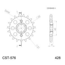 Ritzel SUPERSPROX CST-576:18 18T, 428