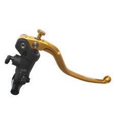 Radial brake master cylinder ACCOSSATO 19 x 19 with fixed lever,gold