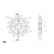 Ritzel SUPERSPROX CST-1554:13 13T, 520