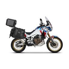 Set of SHAD TERRA TR40 adventure saddlebags and SHAD TERRA aluminium top case TR55 PURE BLACK, including mounting kit SHAD HONDA CRF 1100 L AFRICA TWIN ADVENTURE SPORT