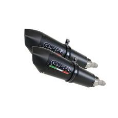 Dual slip-on exhaust GPR NEW GRAND PRIX EVO BLACK TITANIUM K.158.GPAN.BLT Titanium Matte Black including removable db killers and link pipes