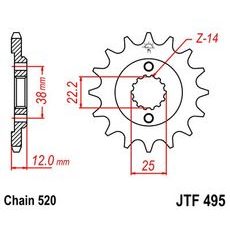 Ritzel JT JTF 495-15 15T, 520