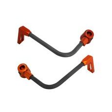 Lever guard ACCOSSATO with black hose and joint right + left, carbon