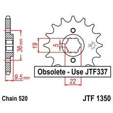 Ritzel JT JTF 1350-13 13T, 520