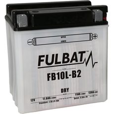 Konventionelle Motorradbatterie (mit Säurepackung) FULBAT FB10L-B2 (YB10L-B2) Acid pack included