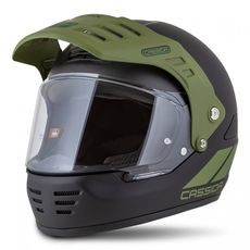 Motocross Helmet CASSIDA FORMX FLATOUT black matt/ green/ green matt peak S