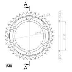 Ketten Rad SUPERSPROX RFE-499:38-BLK schwarz 38T, 530