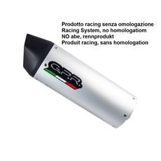 Universal racing silencer GPR FURORE TUNING.RACE.5 silber without link pipe