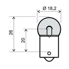 Lamp RMS 246510231 12V 10W BA15S