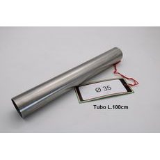 Inox tube Aii 304 Tig GPR ES.201 Brushed Stainless steel L.100cm D.35mm x 1mm