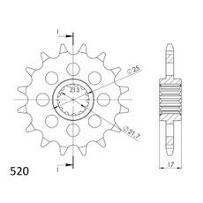 Ritzel SUPERSPROX CST-1381:15 15T, 520