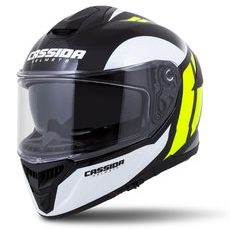 Full face helmet CASSIDA Integral GT 2.0 Ikon white/ fluo yellow/ grey/ black XL